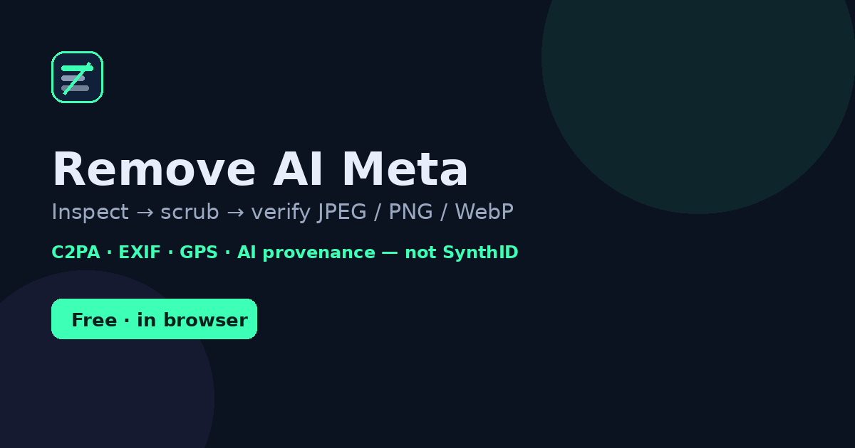 Remove AI Metadata logo